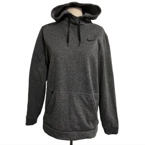 Nike Womens Dry-Fit Gray Fleece Pullover Hoodie Drawstring Size Medium